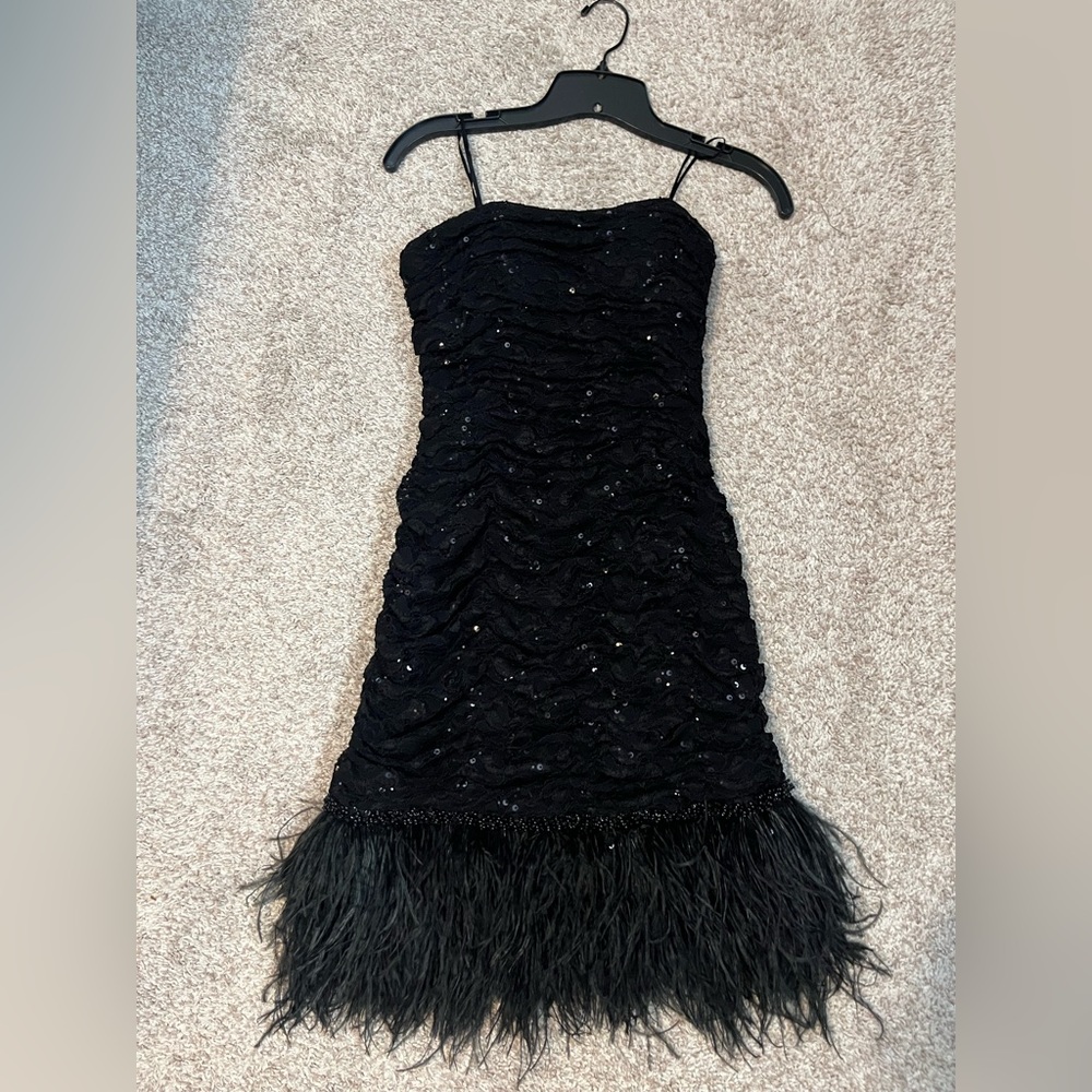 Lord and Taylor black flapper dress